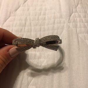 Kate Spade Silver Paved Bow Bangle